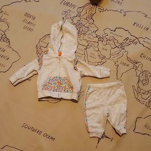 Carter's Newborn Hoodie and Sweatpant set - Girls